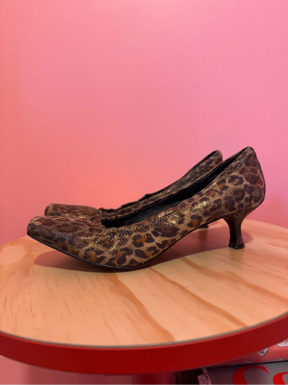 Donald J. Pliner Leopard Print kitten Heel Pumps
